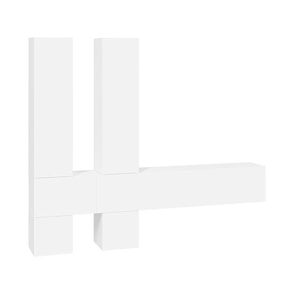 FAMIROSA Meuble TV Mural Blanc Bois dingénierie 74KG 