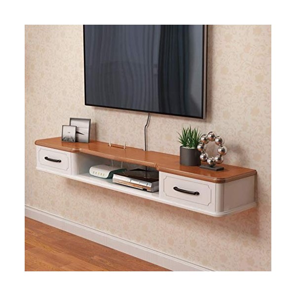 Meuble de télévision mural Etagère de télévision Chambre Salon Etagère murale Etagère flottante Etagère de stockage multimédi