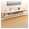 Meubles TV Support de Meuble TV Mural Flottant de 63 Pouces, étagère de Rangement Murale en Bois for Console multimédia for t