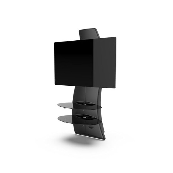 Meliconi Ghost Design 2500 Rotation Support Mural pour TV de 32" à 65" Vesa 200, 300, 400 mm Noir Mat