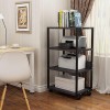 YCOVSFP Armoire De Support Multimédia Audio Vidéo avec 4 Étagères, Support Multimédia AV, Étagère dangle, Tour De Support Au