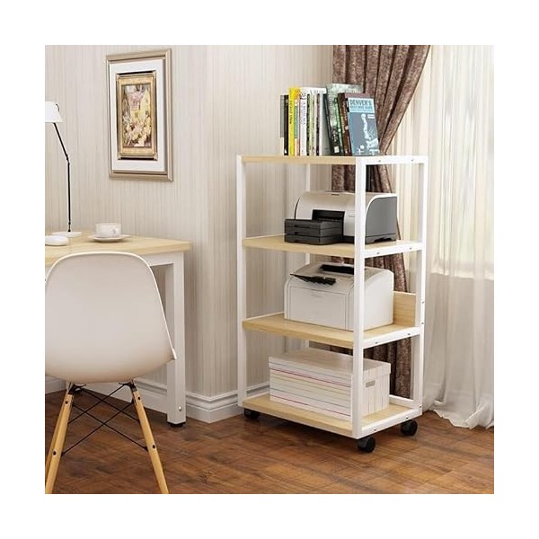 YCOVSFP Armoire De Support Multimédia Audio Vidéo avec 4 Étagères, Support Multimédia AV, Étagère dangle, Tour De Support Au