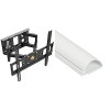 RICOO Support TV Mural 32-55" S5244 Pouces Orientable et Inclinable Fix ation Murale télévision Bras articulé pour télé VESA 