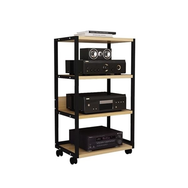 Armoire De Support Multimédia Audio Vidéo Avec 4 Étagères Support Multimédia AV Support Dangle Tour De Support Audio Parfait