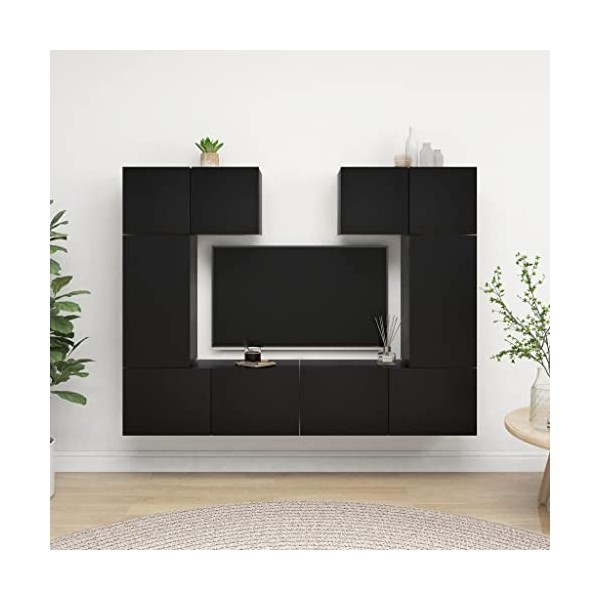 VEEKI Meuble TV, Meuble TV Suspendu, Meuble, Meuble TV avec Rangement，Meuble Industriel, Convient pour Salon ou Chambre, Ense