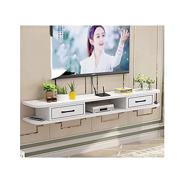 EsEntL Meuble TV Flottant, Meuble TV, unités murales pour Salon, Meuble TV Mural, Console multimédia avec 3 rangements pour C