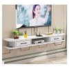 EsEntL Meuble TV Flottant, Meuble TV, unités murales pour Salon, Meuble TV Mural, Console multimédia avec 3 rangements pour C