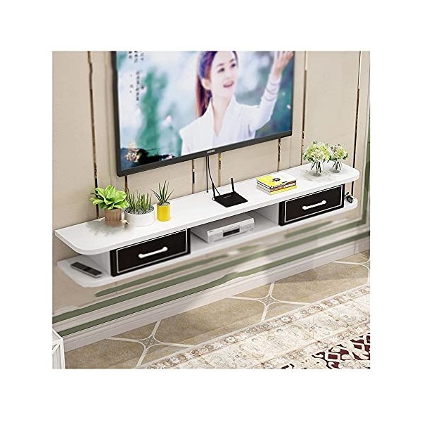 EsEntL Meuble TV Flottant, Meuble TV, unités murales pour Salon, Meuble TV Mural, Console multimédia avec 3 rangements pour C