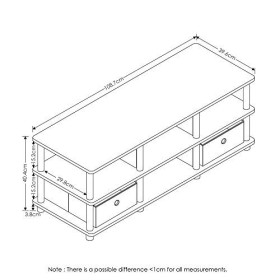 Furinno Econ TV entertainment Center avec Bacs de Rangement, Espresso/Noir, One Size