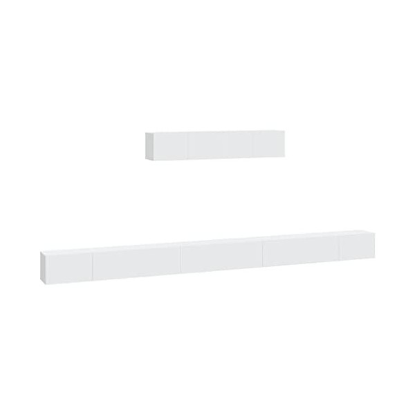 WREWING Meuble TV,Support pour Téléviseur Jusqu’à 50-80 Pouces,Table Télé avec Étagères Réglables,Bas Table TV Support de Tél