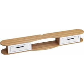 EsEntL Meuble TV Mural, Console TV Suspendue, Meuble TV Flottant, étagère de Rangement multimédia en Bois pour Salon, Chambre