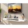 EsEntL Meuble TV Unités Murales TV pour Salon Étagère Flottante Meuble TV Mural Étagère de Fond pour Lecteur DVD/Blu-Ray Mura