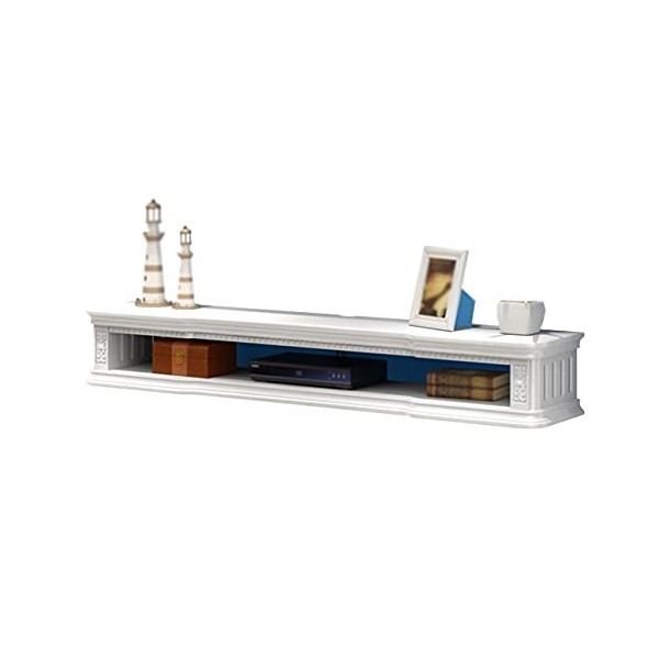EsEntL Meuble TV Flottant, étagère TV Murale de Rangement Ouverte, Convient pour Le Salon, la Chambre à Coucher, Les routeurs