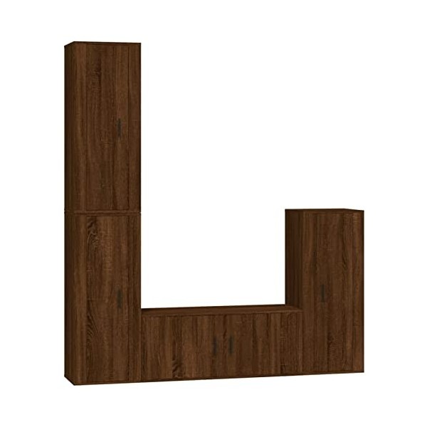 ARKEM Ensemble de Meubles TV 4 pcs Chêne Marron Bois dingénierie,Meuble Haut Salon,Meuble TV Étagère,Meuble dangle TV