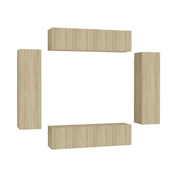 VEEKI Meuble TV, Meuble TV Suspendu, Meuble, Meuble TV avec Rangement，Meuble Industriel, Convient pour Salon ou Chambre, Ense