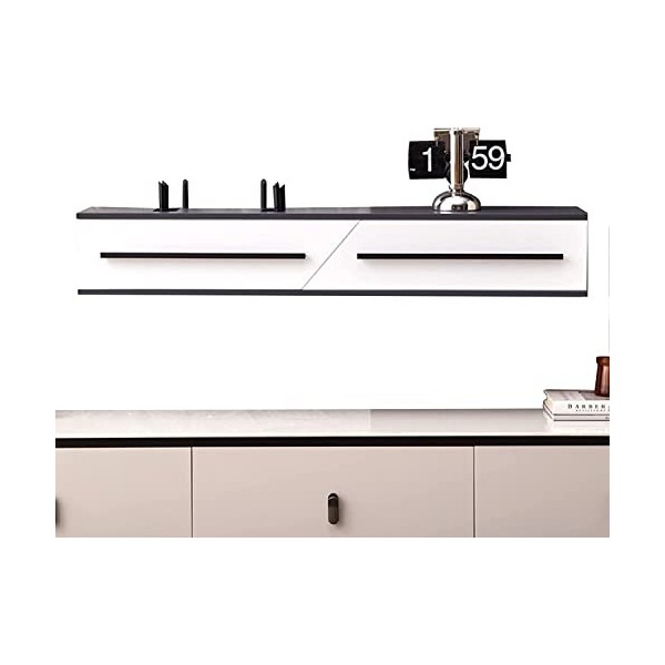 SOGOLI Meuble TV Mural Meuble TV Flottant, Étagère De Rangement pour Boîtier Décodeur Multimédia, Unité De Divertissement Mur
