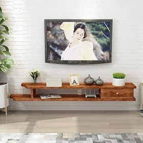 EsEntL Meuble TV, Meuble Bas TV, étagères flottantes, étagère Flottante pour Meuble TV, Blanc, Noir, Marron, Plusieurs Couleu