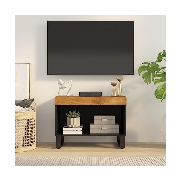 vidaXL Meuble TV 60x33x43,5 cm Bois Massif de manguier