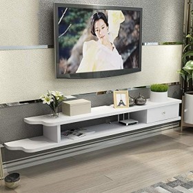 EsEntL Meuble TV, Meuble Bas TV, étagères flottantes, étagère Flottante pour Composants de Meuble TV, étagères pour Composant