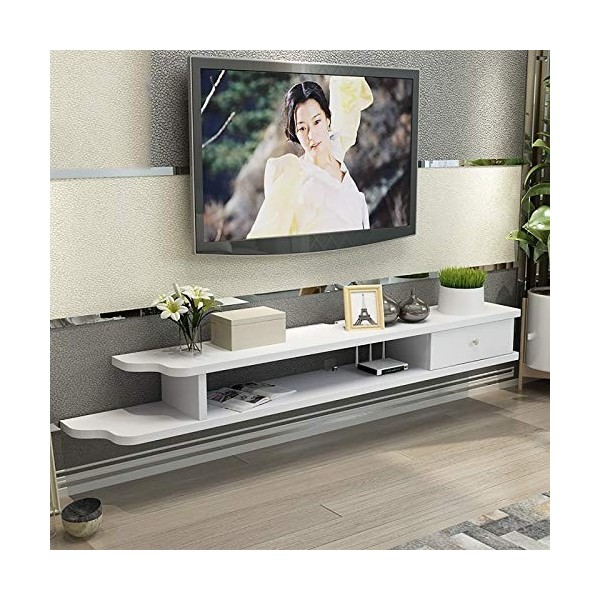 EsEntL Meuble TV, Meuble Bas TV, étagères flottantes, étagère Flottante pour Composants de Meuble TV, étagères pour Composant