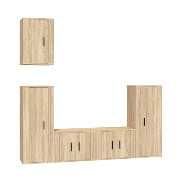 VEEKI Meuble TV, Meuble TV Suspendu, Meuble TV Industriel, Meuble TV Bois, Meuble Chambre, Convient pour Salon ou Chambre, En