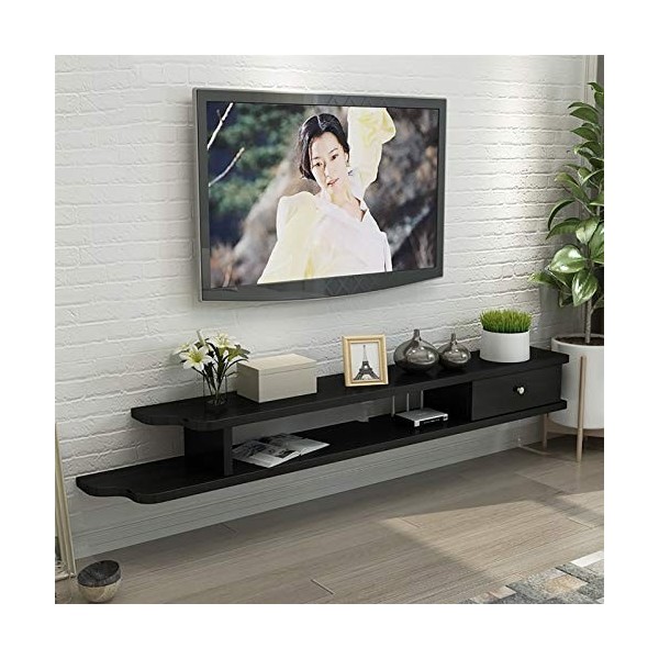 EsEntL Meuble TV, Meuble Bas TV, étagères flottantes, étagère de composant de Meuble TV Flottant, Console TV à étagère Flotta
