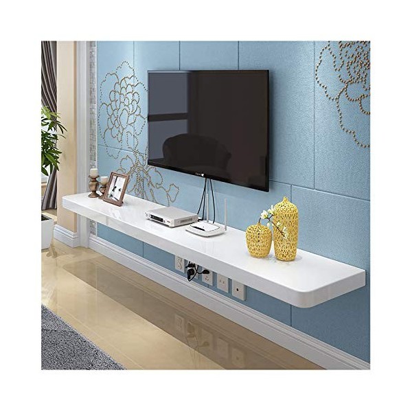 SORVA Meuble TV, Lowboard TV, étagères flottantes, étagère Flottante pour Composants de Meuble TV, étagère Murale de Fond TV,