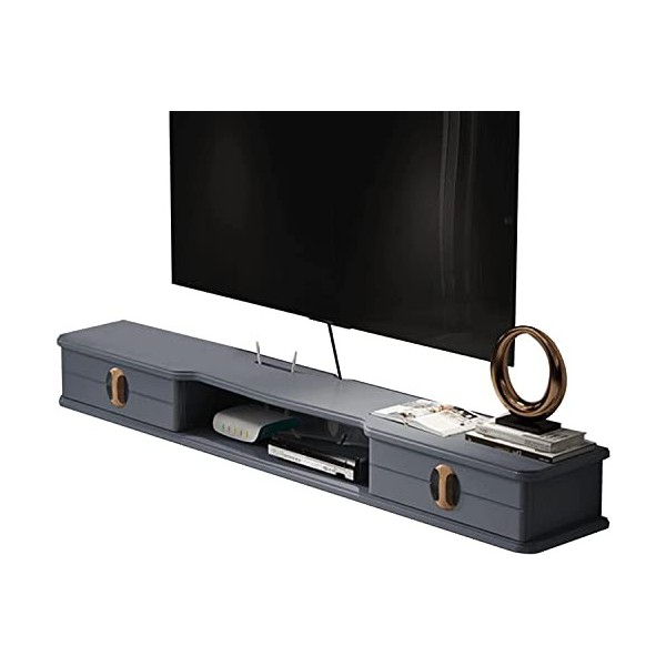 Uvency Meuble Tv Mural 43,3/51,1 Pouces Meuble Tv Flottant, Consoles Multimédia de Divertissement Pour Étagère Tv Murale, Éta