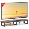 YAOHUOO Grand rehausseur TV de 119,4 cm pour TV de 81,3 à 152,4 cm, étagère avec pieds en acier, support TV de table pour bur