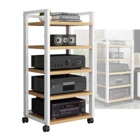 Armoire De Support Multimédia Audio Vidéo Avec 5 Étagères Support Multimédia AV Étagère Dangle Tour De Support Audio, Parfai