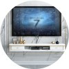 Armoire TV Flottante Console De Jeu Console Audio - Vidéo Divertissement Médias avec Rangement Et Tiroirs Support TV Mural Ar