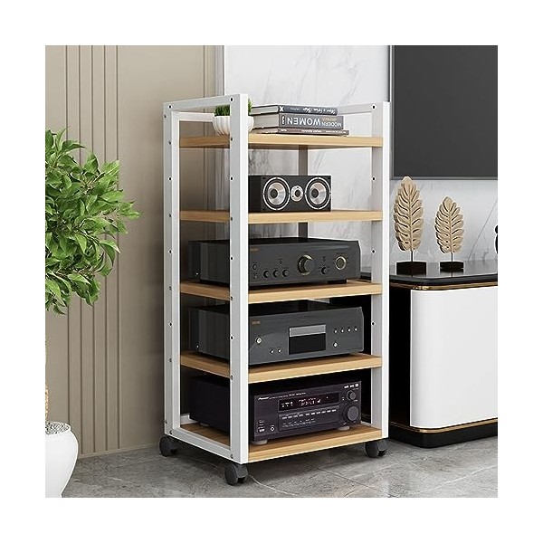 Support Multimédia AV Amovible À 5 Niveaux, Cadre Dangle, Cadre Dangle En Bois, Armoire De Composants, Tour De Support Audi