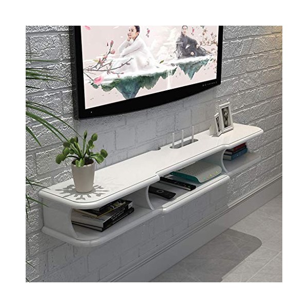 Meuble de télévision Mural Étagère Flottante Set Top Box routeur Étagère de Rangement pour Lecteur DVD Meuble TV étagère daf