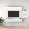 Meuble TV, Meuble TV Suspendu, Meuble TV Blanc, Meuble TV Industriel, Meubles de Salon, Salon, Chambre, Cadre en Acier, vidaX