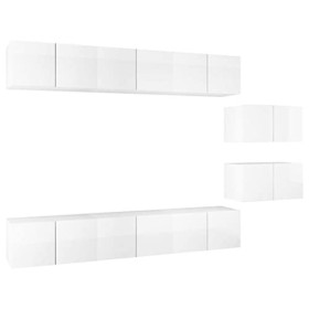 Meuble TV, Meuble TV Suspendu, Meuble TV Blanc, Meuble TV Industriel, Meubles de Salon, Salon, Chambre, Cadre en Acier, vidaX