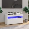 vidaXL Meuble TV avec Lumières LED Centre de Divertissement Meuble Média Armoire Stéréo Meuble de Salle de Séjour Intérieur B