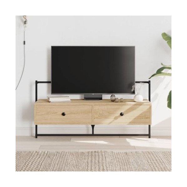 vidaXL Meuble TV Mural chêne Sonoma 100,5x30x51 cm Bois dingénierie