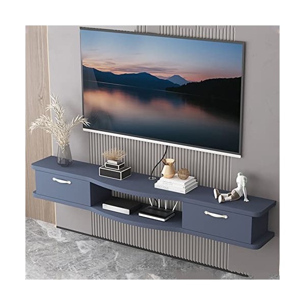 EsEntL Meuble TV Mural Console multimédia Murale avec 1 Porte 39,3/47,2/55,1", étagère Flottante pour Composants de Meuble TV