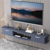 EsEntL Meuble TV Mural Console multimédia Murale avec 1 Porte 39,3/47,2/55,1", étagère Flottante pour Composants de Meuble TV