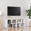Keyur Meuble TV, Banc TV Buffet Bas Support de Télévision Meuble Télé Meuble TV Blanc Brillant 104x30x52 cm Aggloméré