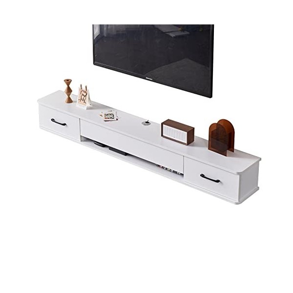 EsEntL Meuble TV Mural Meuble TV Flottant, Meuble TV Mural, Console multimédia Murale, Centre de Divertissement, étagère de R