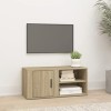 Keyur Meuble TV, Banc TV Buffet Bas Support de Télévision Meuble Télé Meubles TV Chêne Sonoma 80x31,5x36 cm Bois dingénierie