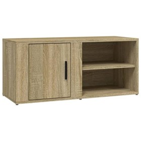 Keyur Meuble TV, Banc TV Buffet Bas Support de Télévision Meuble Télé Meubles TV Chêne Sonoma 80x31,5x36 cm Bois dingénierie