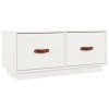 Meuble TV blanc 80x34x35 cm pin massif