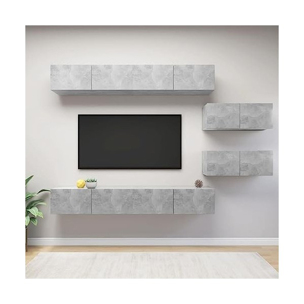 Meuble TV,Banc TV,Meuble TV Suspendu,Étagère TV Flottante, Support de Télévision Flottant Fixé au Mur Centre de Console Multi