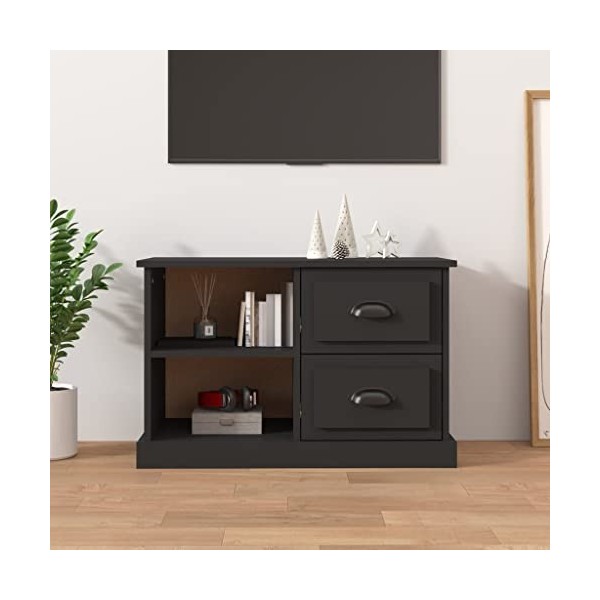 Meuble TV,Étagère TV Flottante, Support de Télévision Flottant Fixé au Mur Centre de Console Multimédia de Divertissement Gra