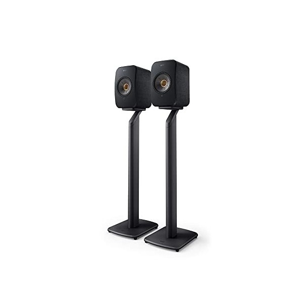 KEF LSX & LSX II S1 Pieds de Sol Rouge Paire, Pieds denceinte | en Aluminium | Gestion des câbles intégrée | astuces | pour 