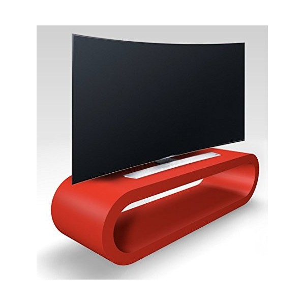 Zespoke Cerceau de Style Rétro Rouge Grand Meuble TV Mat/Armoire 110cm Rétro