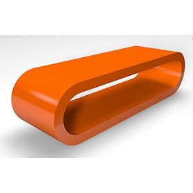 Zespoke Cerceau de Style Rétro Grosse Orange Table de Café de Haute Brillance/Meuble TV Largeur de 110cm