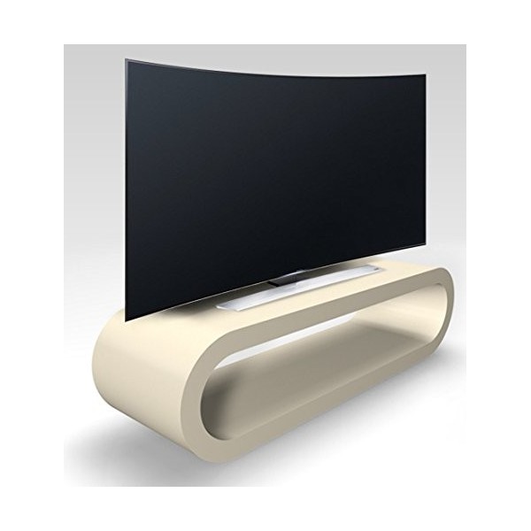 Zespoke Rétro Conception de Cerceau de Style Grande Largeur Crème Mat Meuble TV/Armoire 110cm